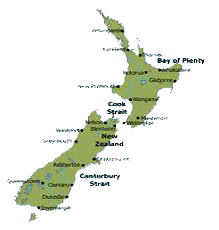 Map of New Zealand